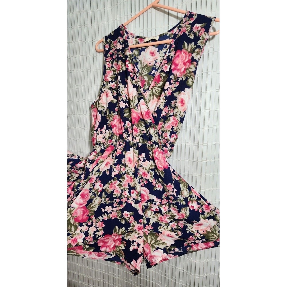 KTOO Women Maxi Dress Over Shorts Floral Size Large Lightweight Romper. New
